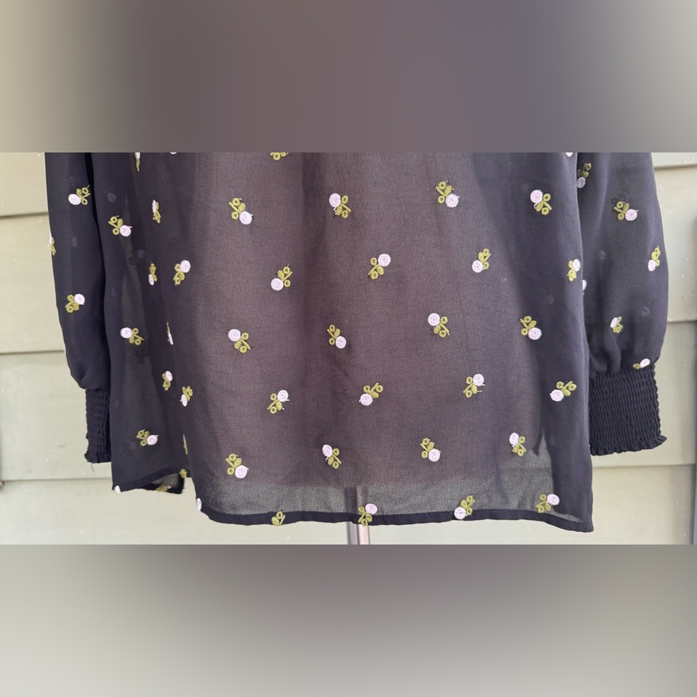 CAbi Black Floral Button Down Shirt - Picture 9 of 10
